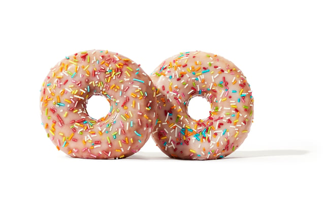 2 Iced Ring Donuts